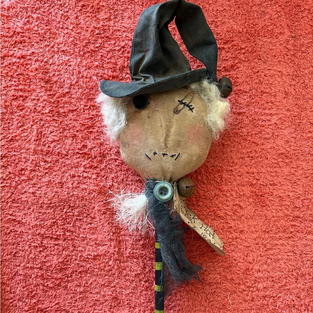 Handcrafted Witch Stick Decor